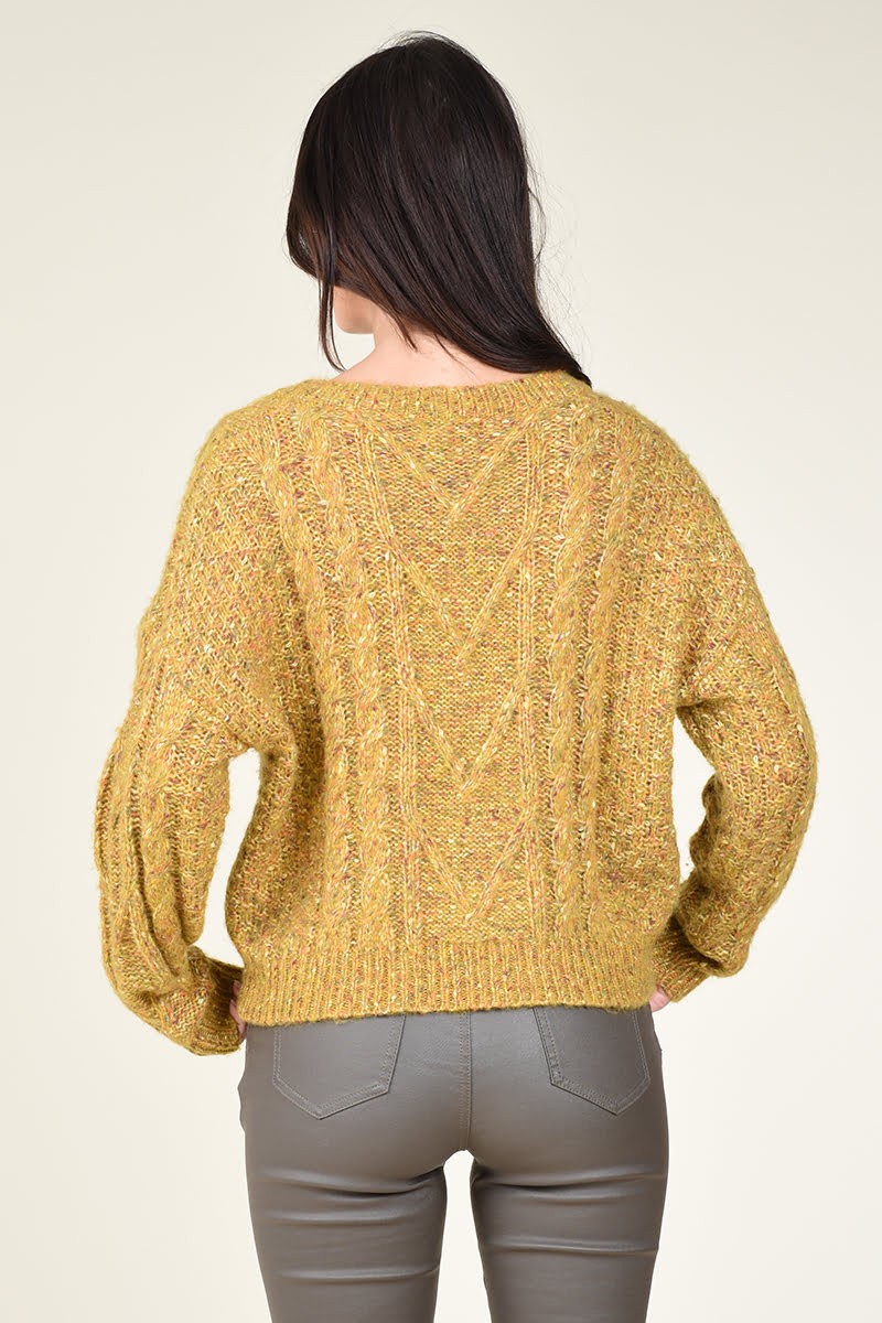 Molly Bracken Mottled Knit Sweater