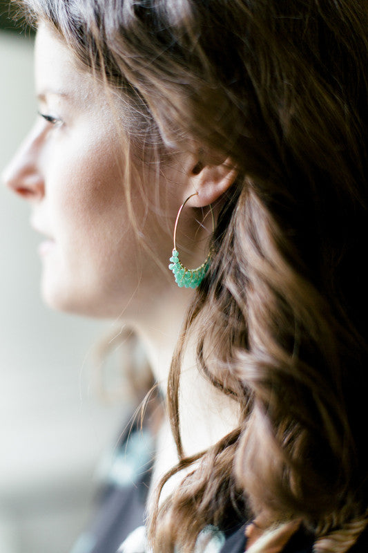 Fair Anita Zinnia Chandelier Hoop Earring