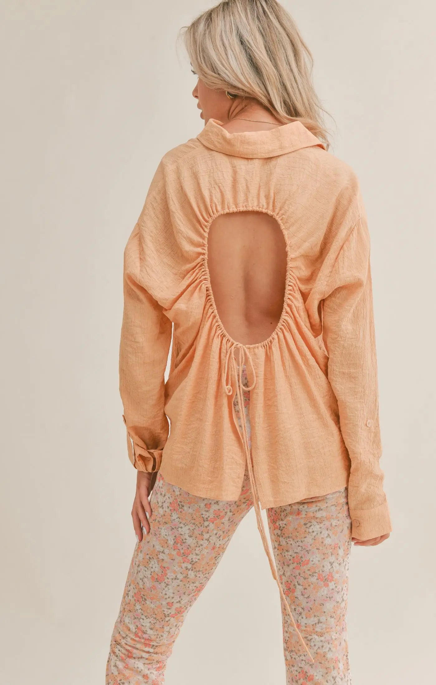 Sage the Label Clementine Crush Cutout Back Shirt