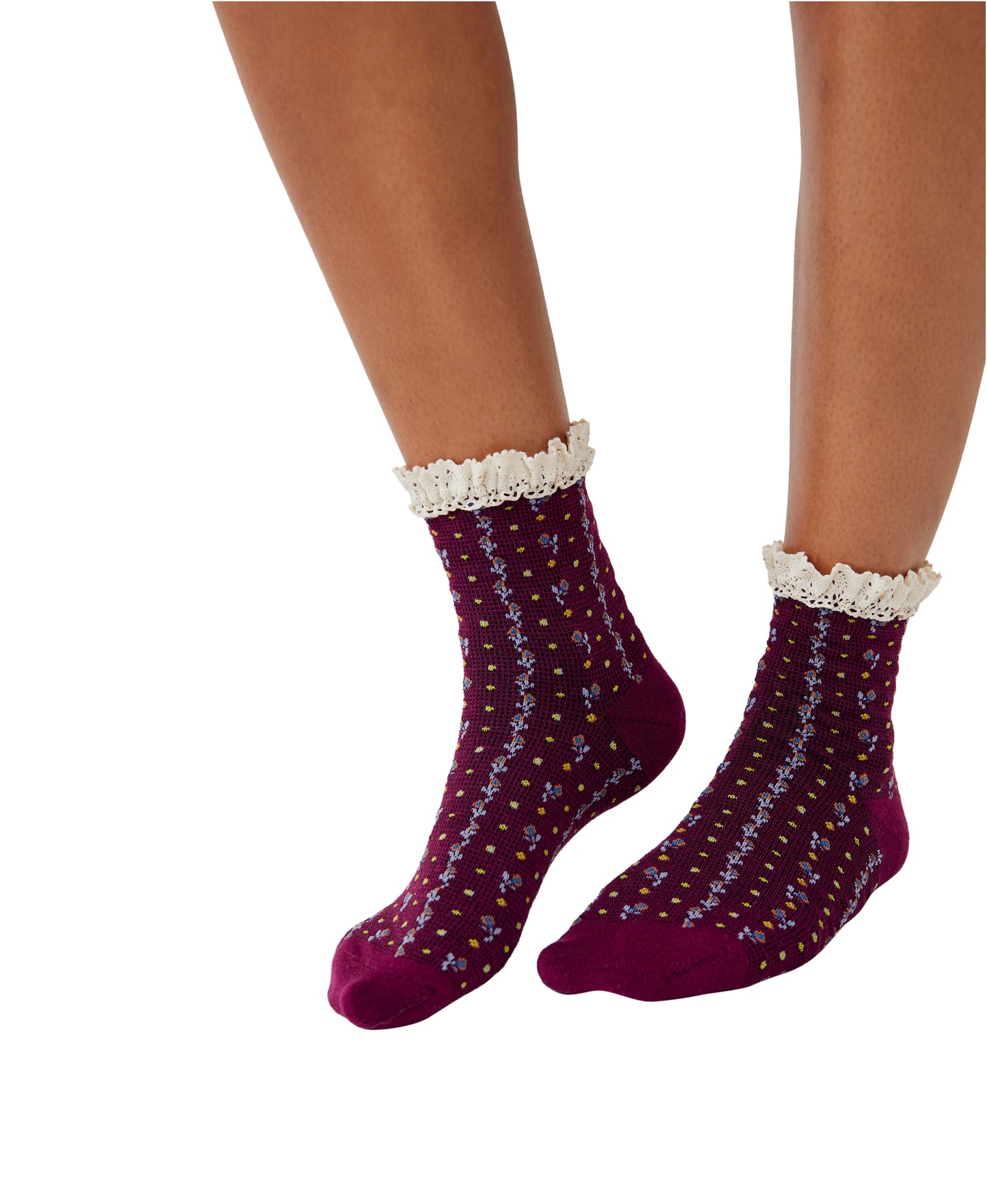 Free People Rosebud Waffle Knit Ankle Sock