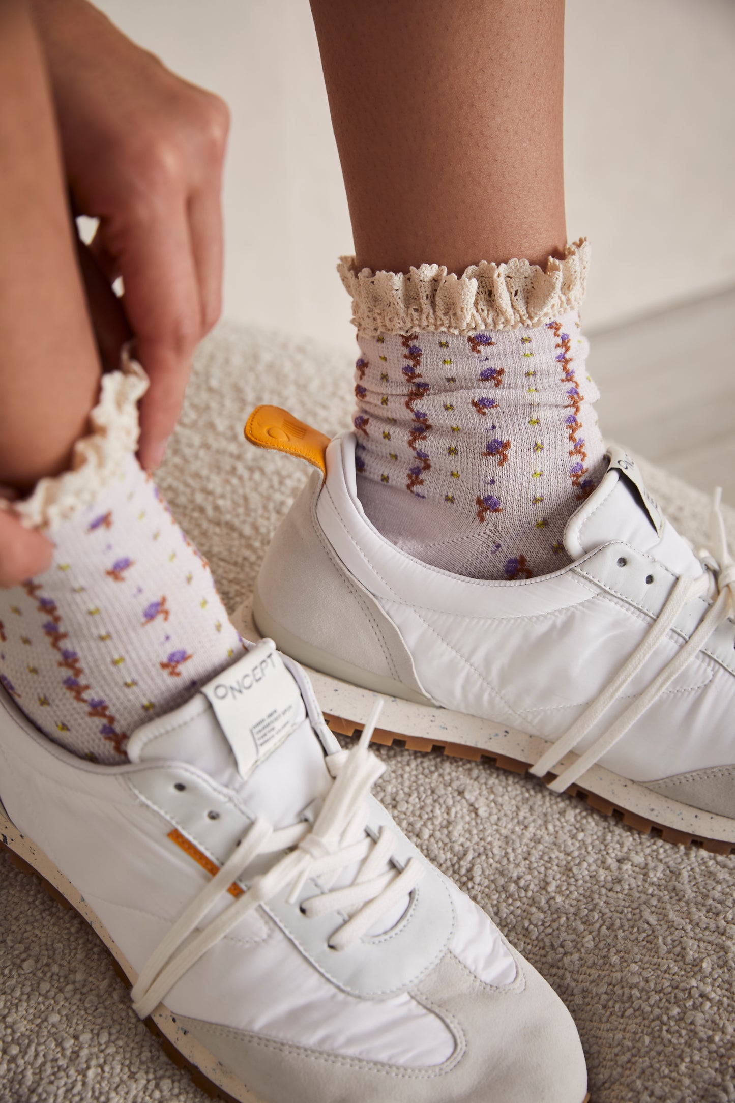 Free People Rosebud Waffle Knit Ankle Sock