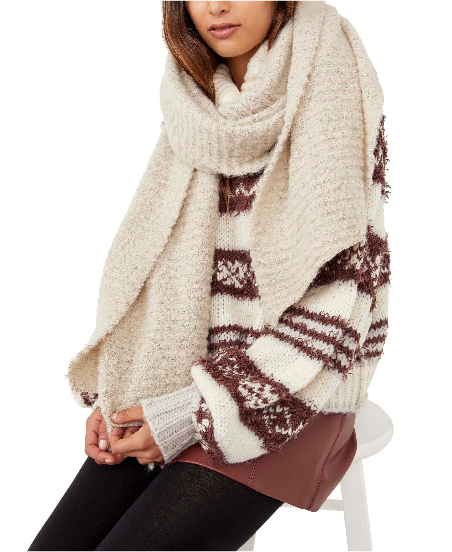 Free People Ripple Recycled Blend Blanket Scarf