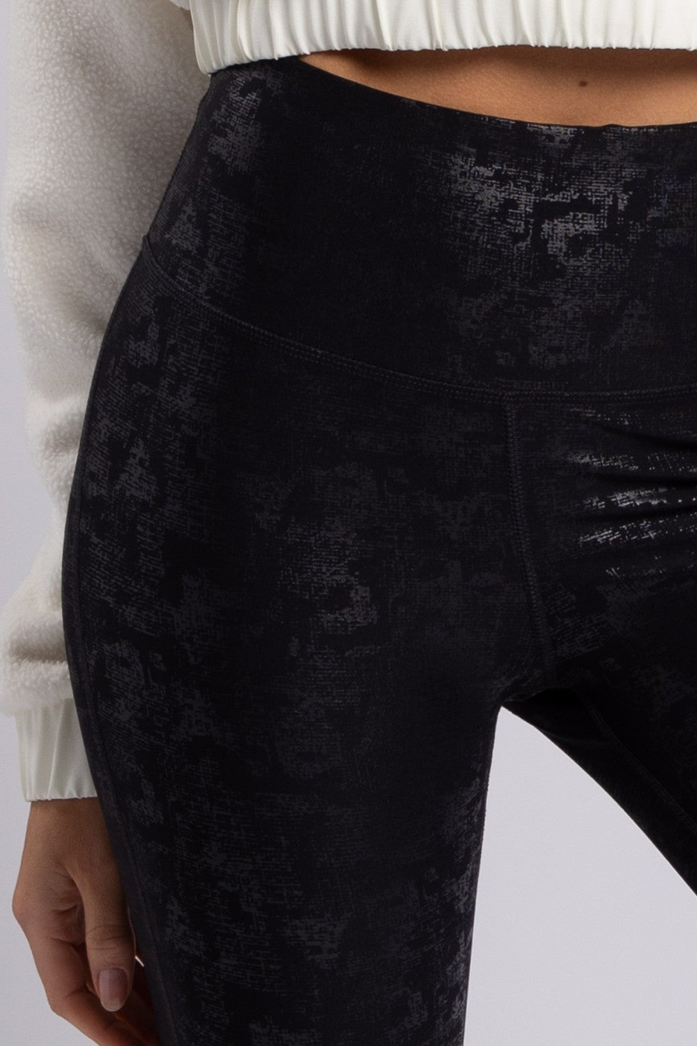 Crackle Glaze Foil High Waist Legging