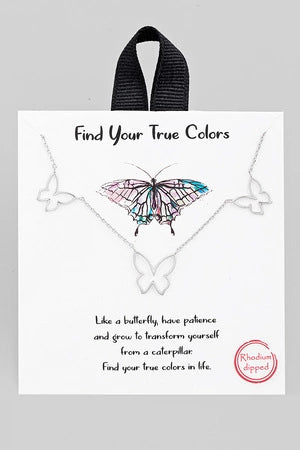 Find Your True Colors Butterfly Necklace