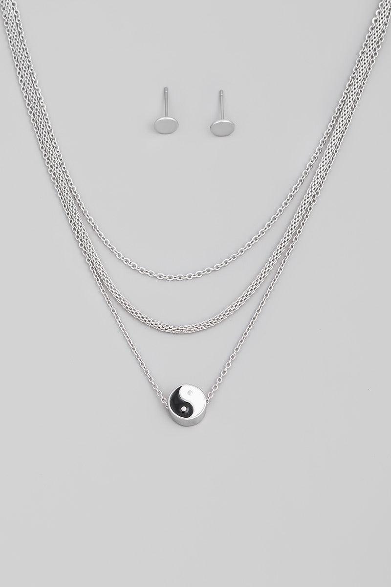 Yin Yang Multi Strand Necklace