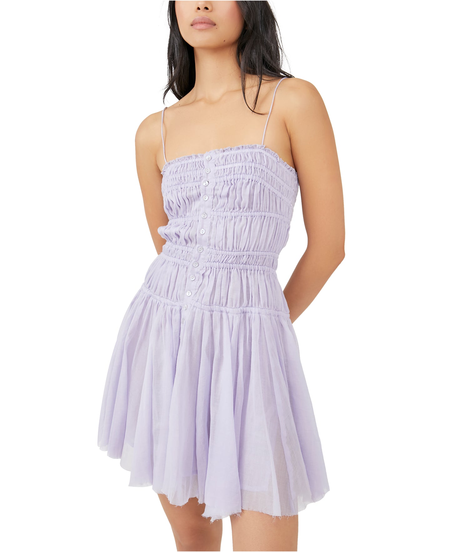 Free People One Lausanne Violet Frost Slip Dress