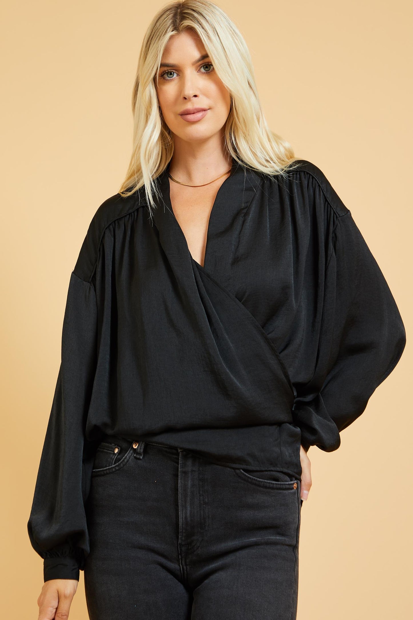 Reagen Wrap/Tie Front Top