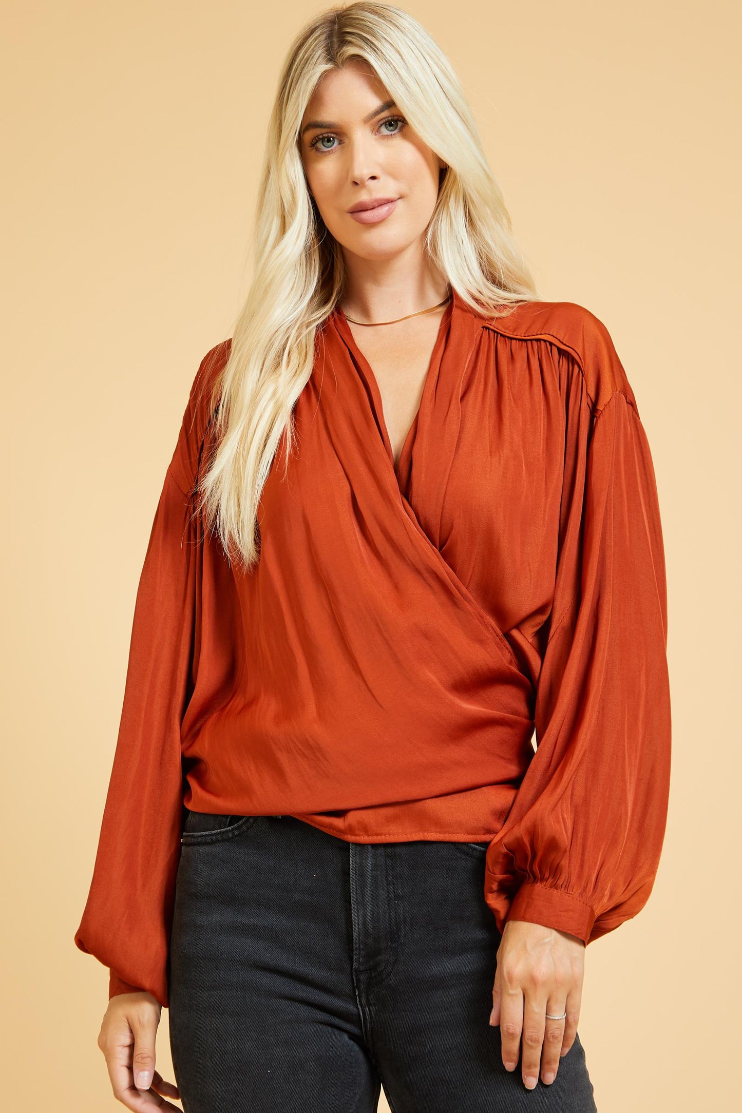 Reagen Wrap/Tie Front Top