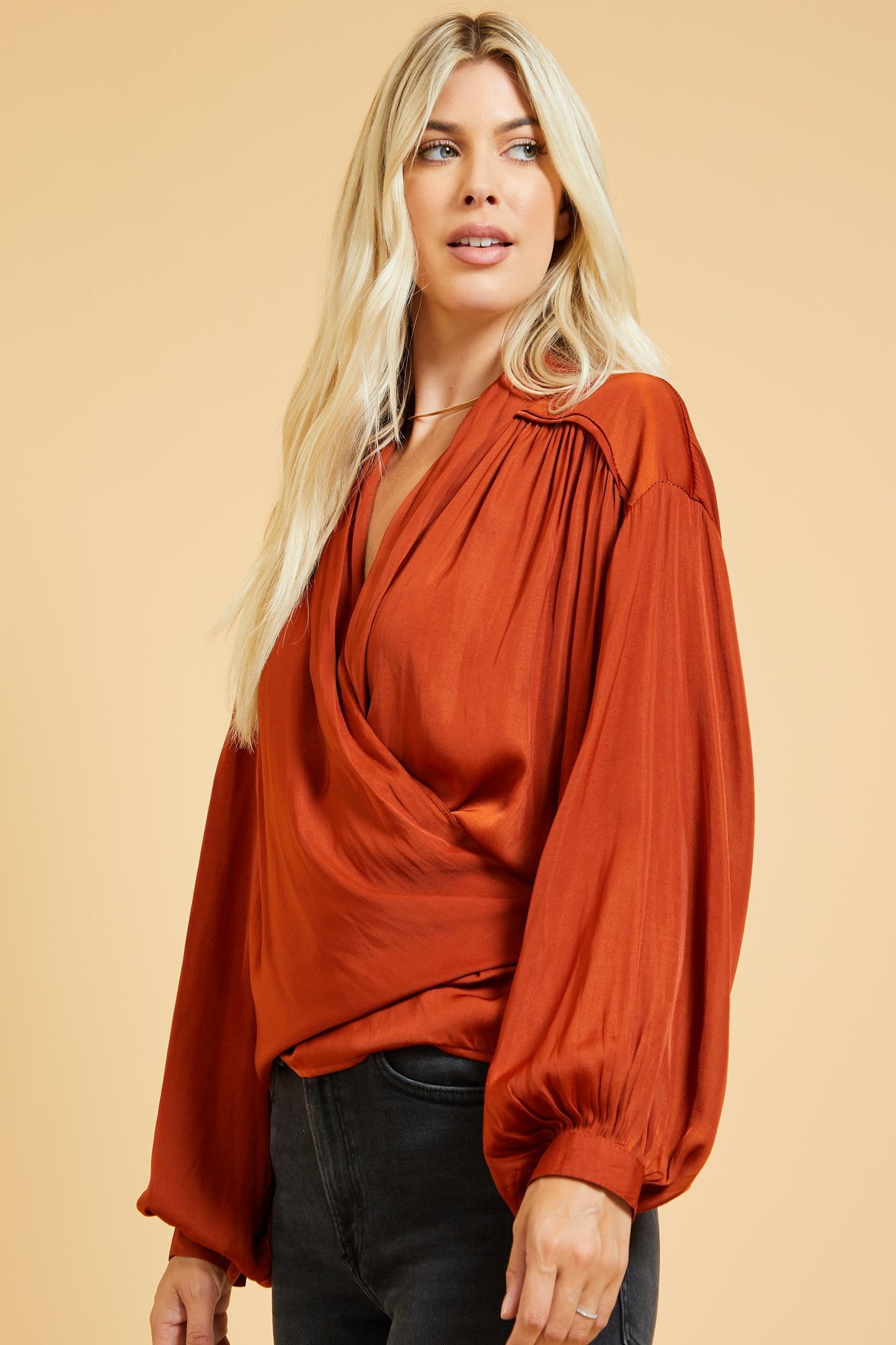 Reagen Wrap/Tie Front Top