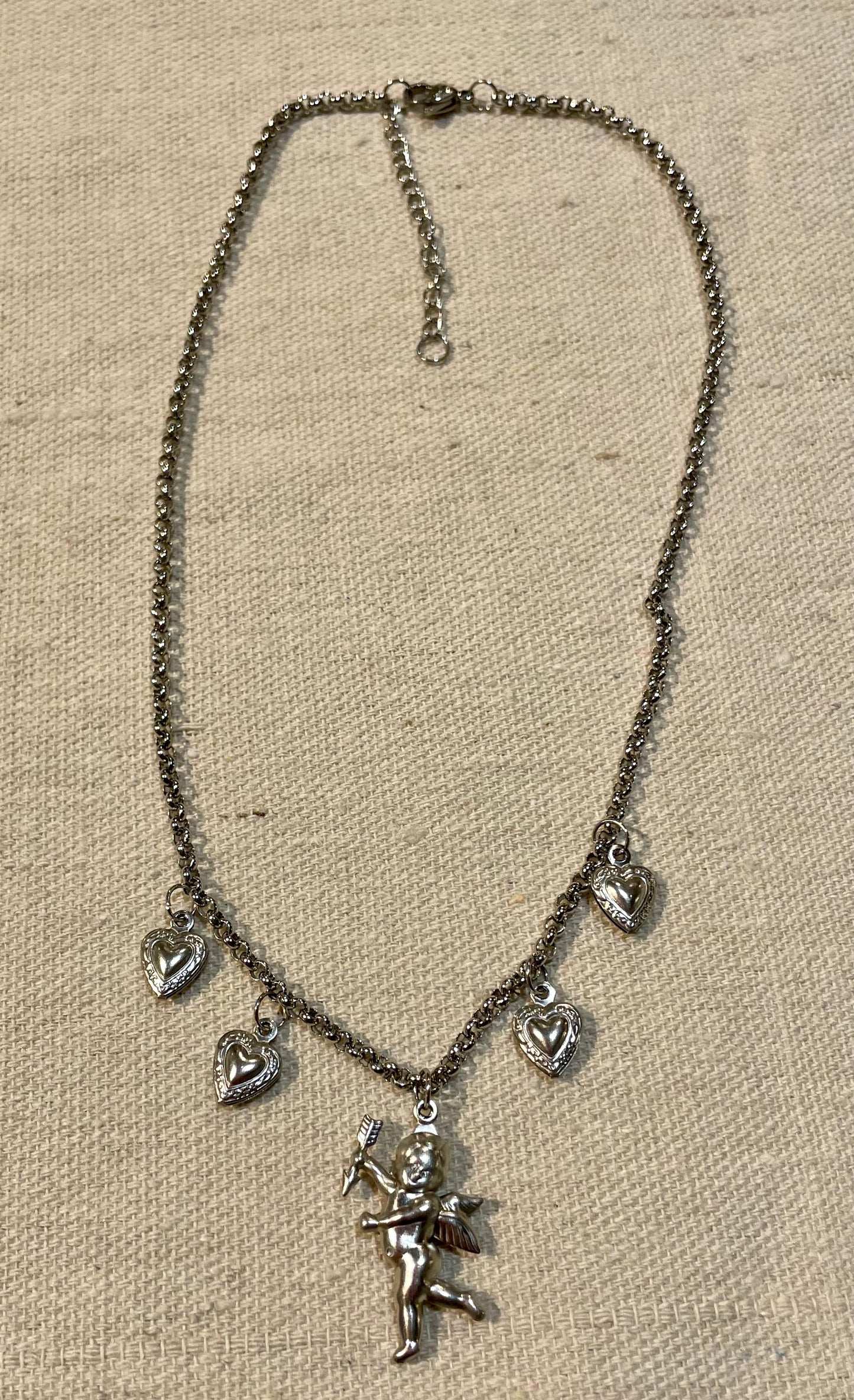 LS Vintage Cupid Charm Necklace