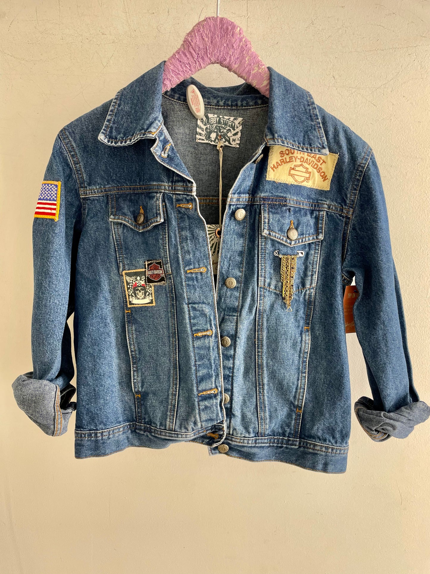 LS Upcycled Vintage Denim Harley-Davidson Jacket