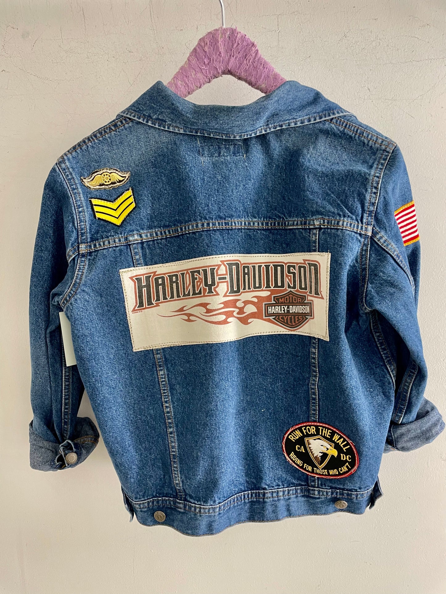 LS Upcycled Vintage Denim Harley-Davidson Jacket