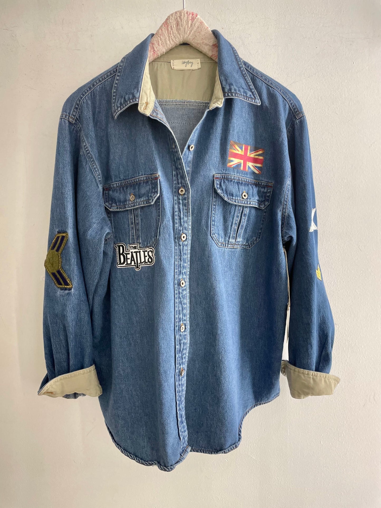 LS Upcycled Vintage The Beatles Shirt