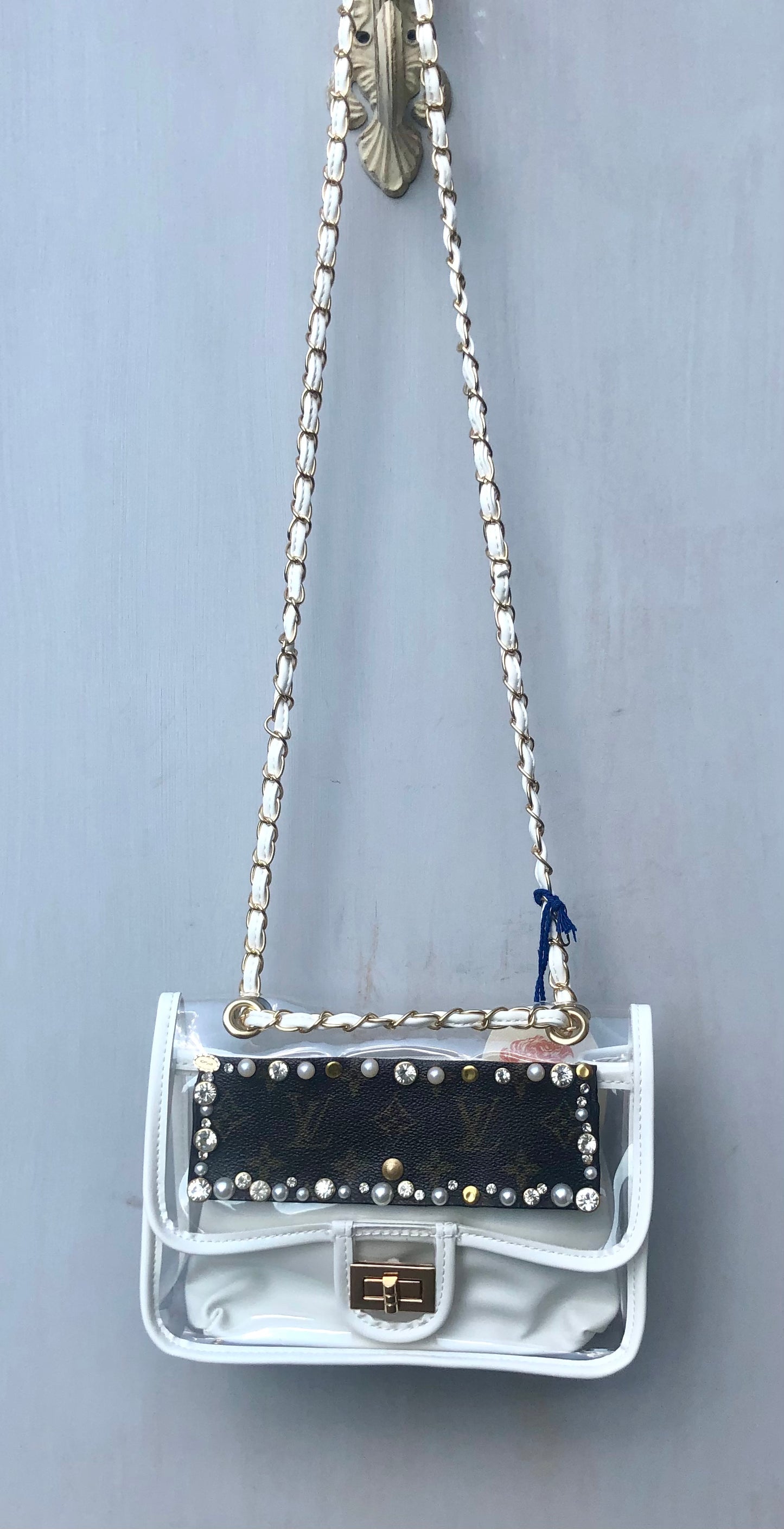 LS Upcycled LV Anya Clear Purse