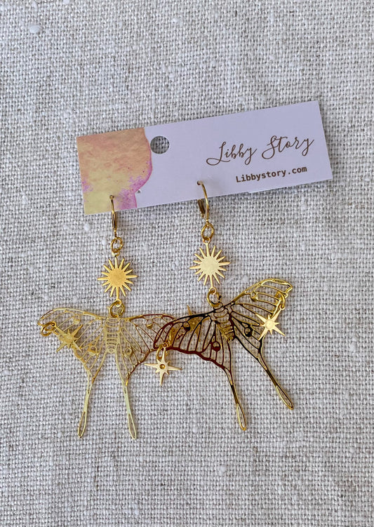 Star Hollow Out Butterfly Earring
