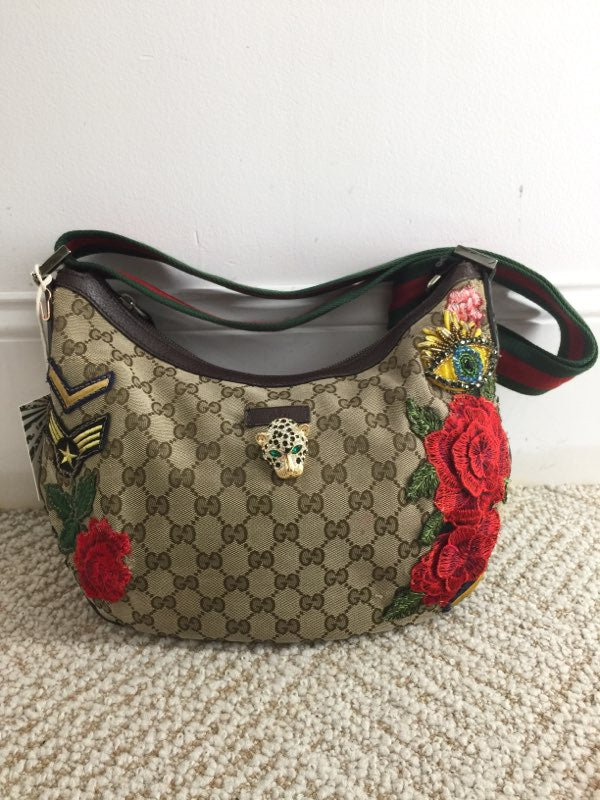 Libby Story Upcycled Love Tiger GG Purse