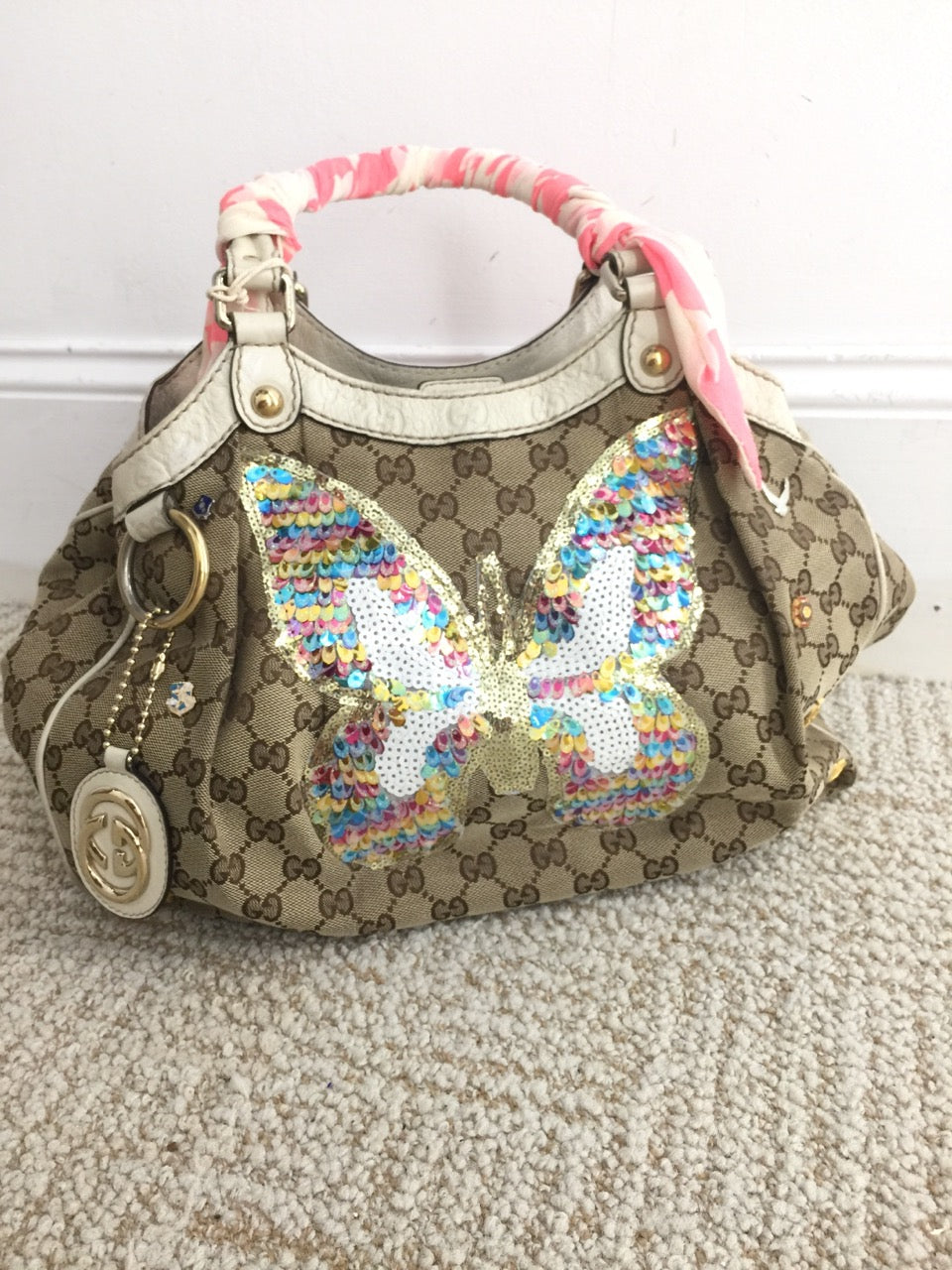 Libby Story Upcycled Embroidered Patch GG Bag
