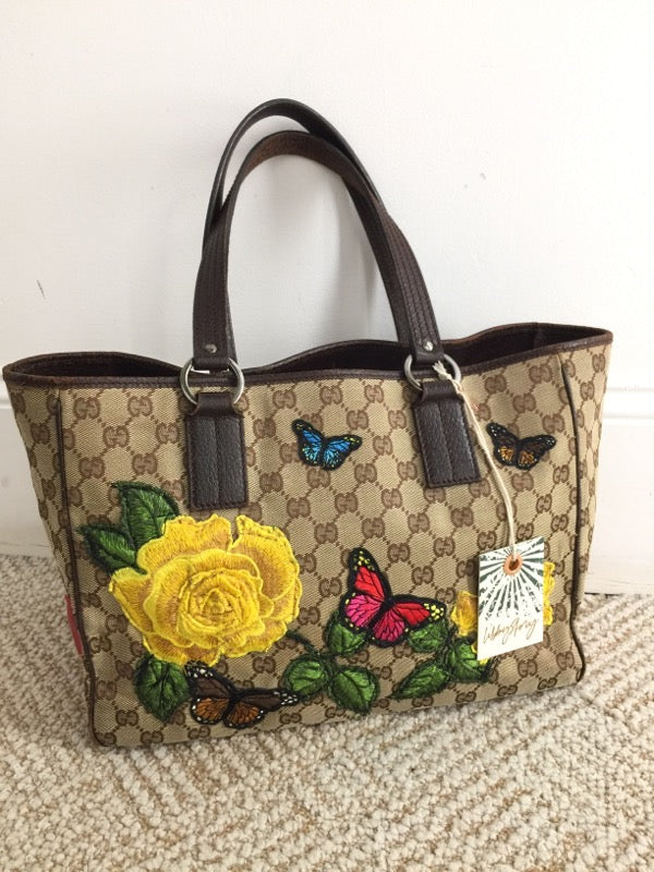 Libby Story Upcycled Floral Love GG Bag