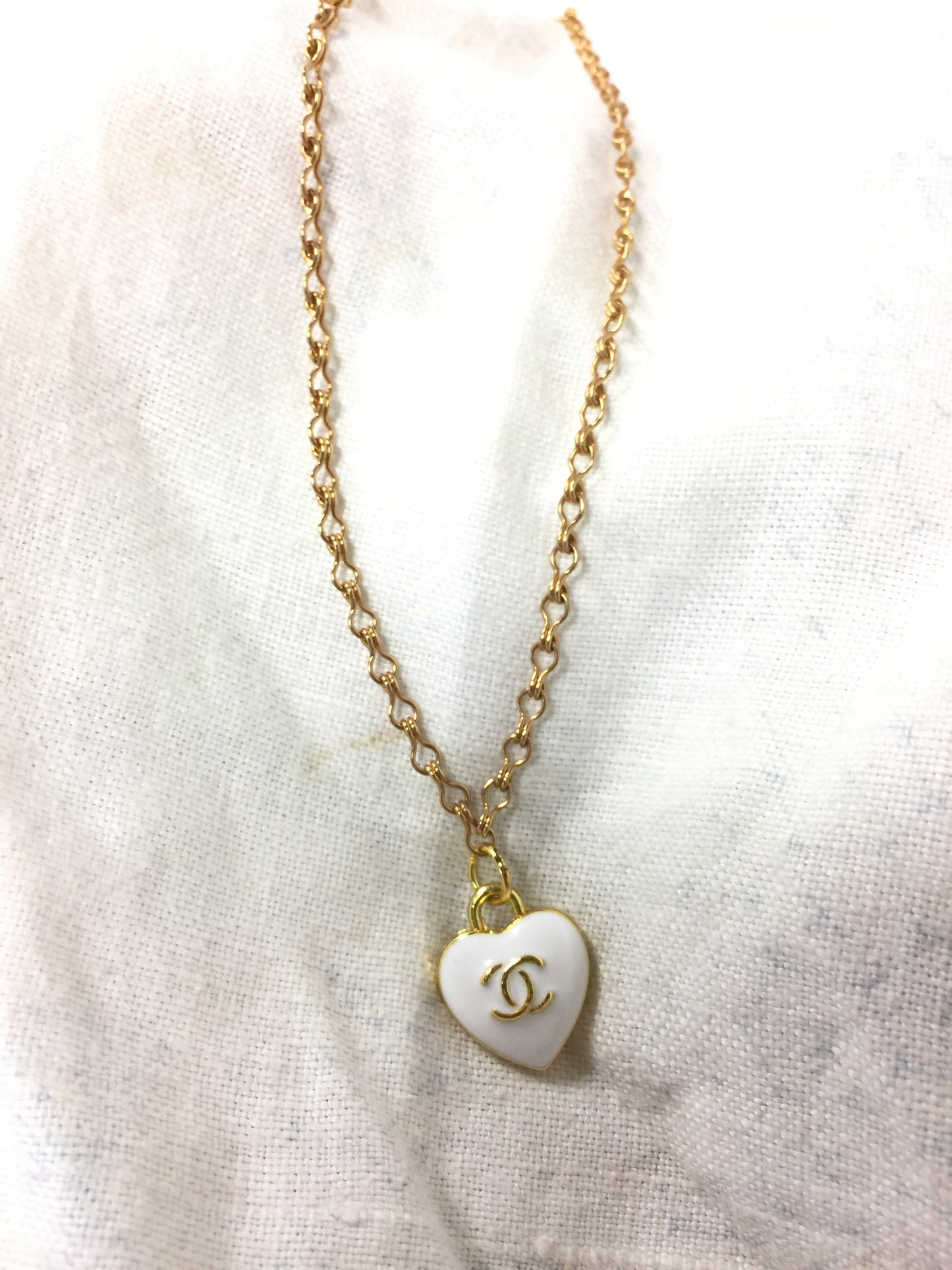 LS Upcycled CC Heart Necklace