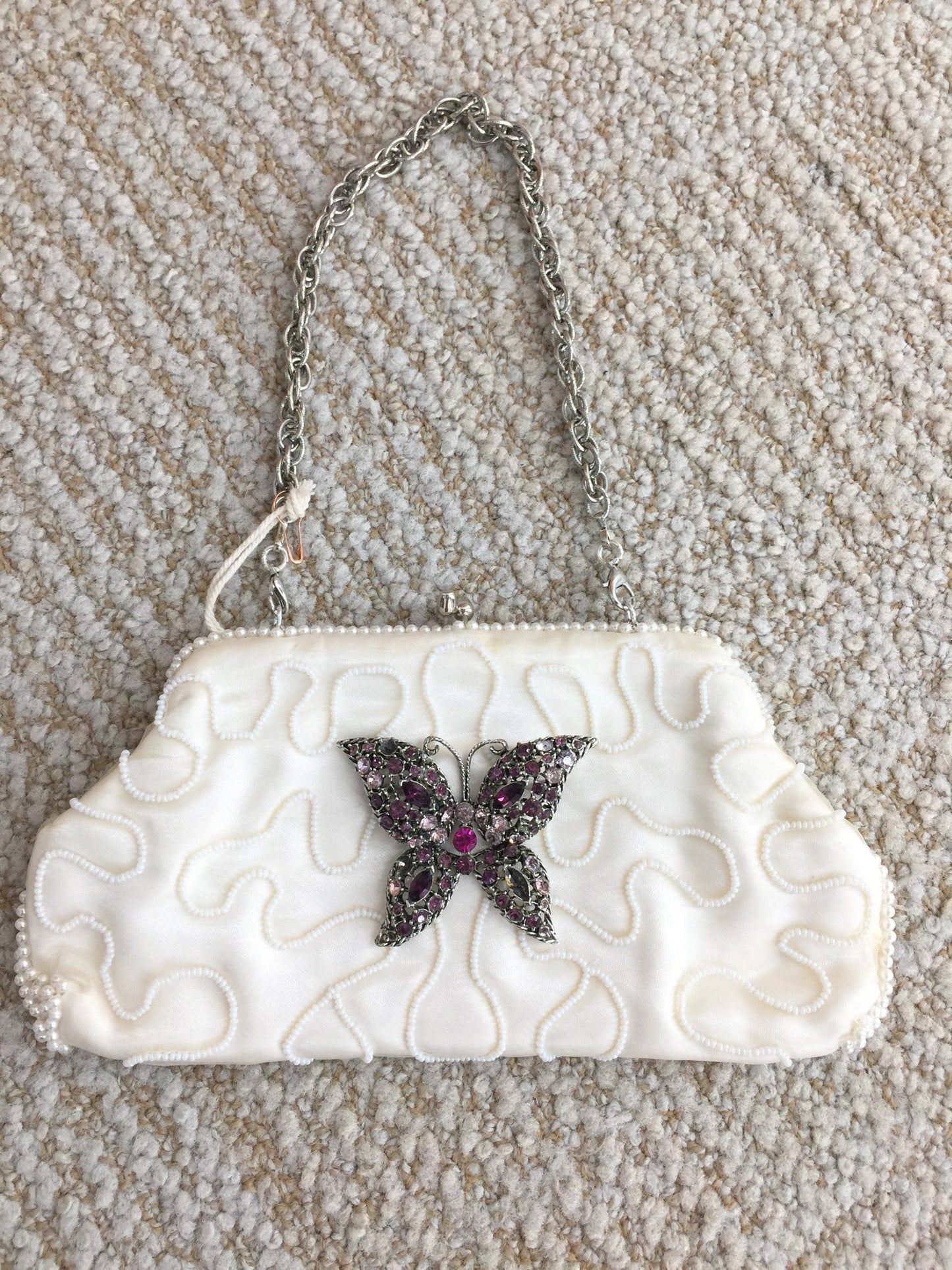 LS Upcycled Vintage Beaded Butterfly Pin Purse
