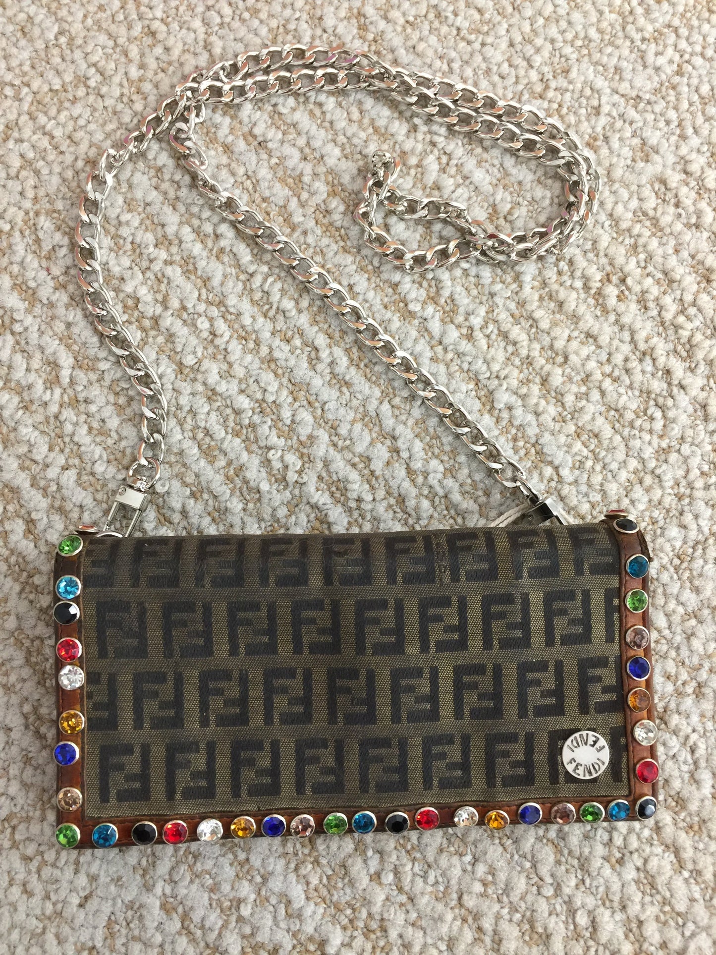 LS Upcycled Bejeweled FF Clutch