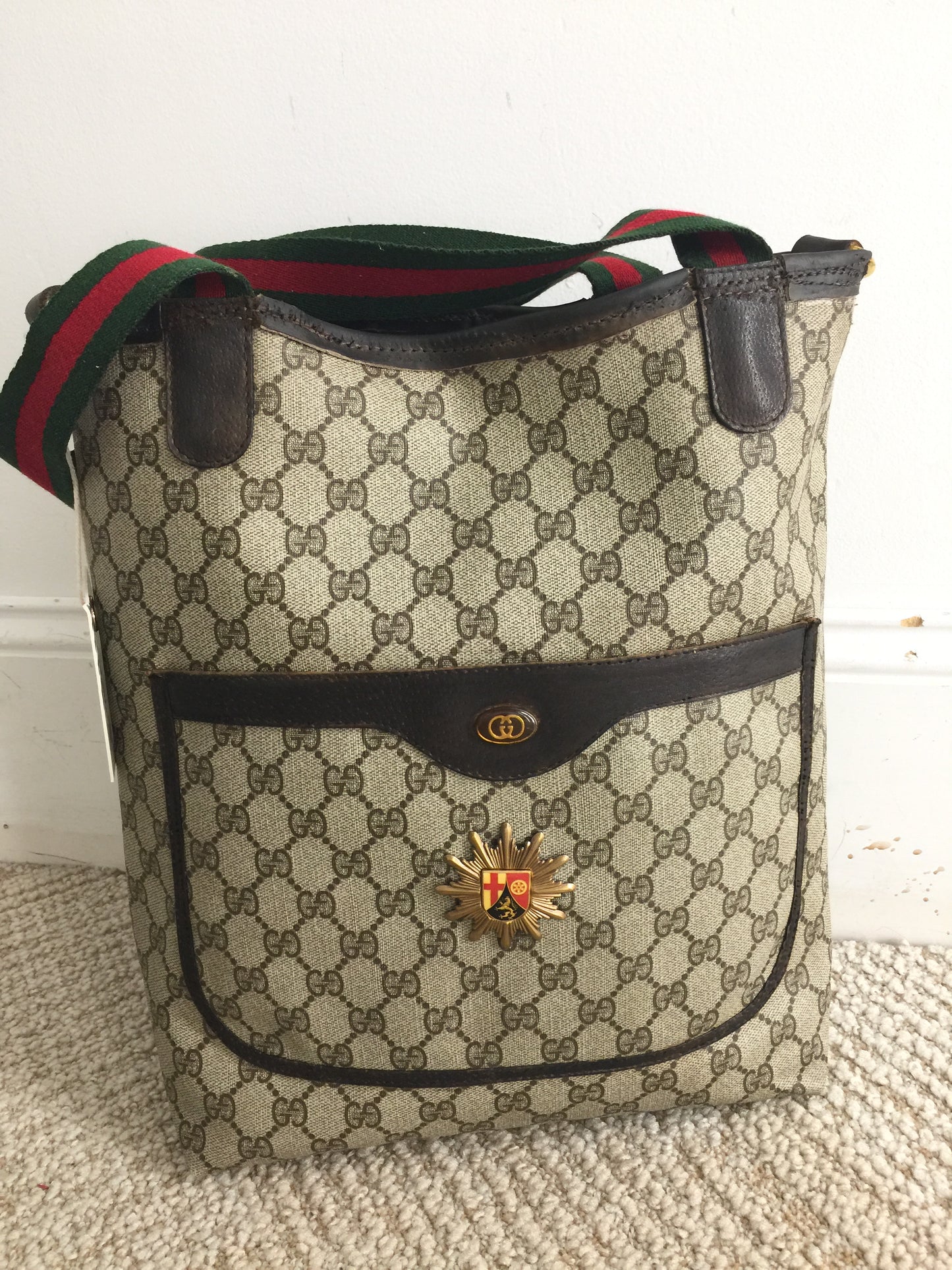 LS Upcycled GG Crest Pin Bag