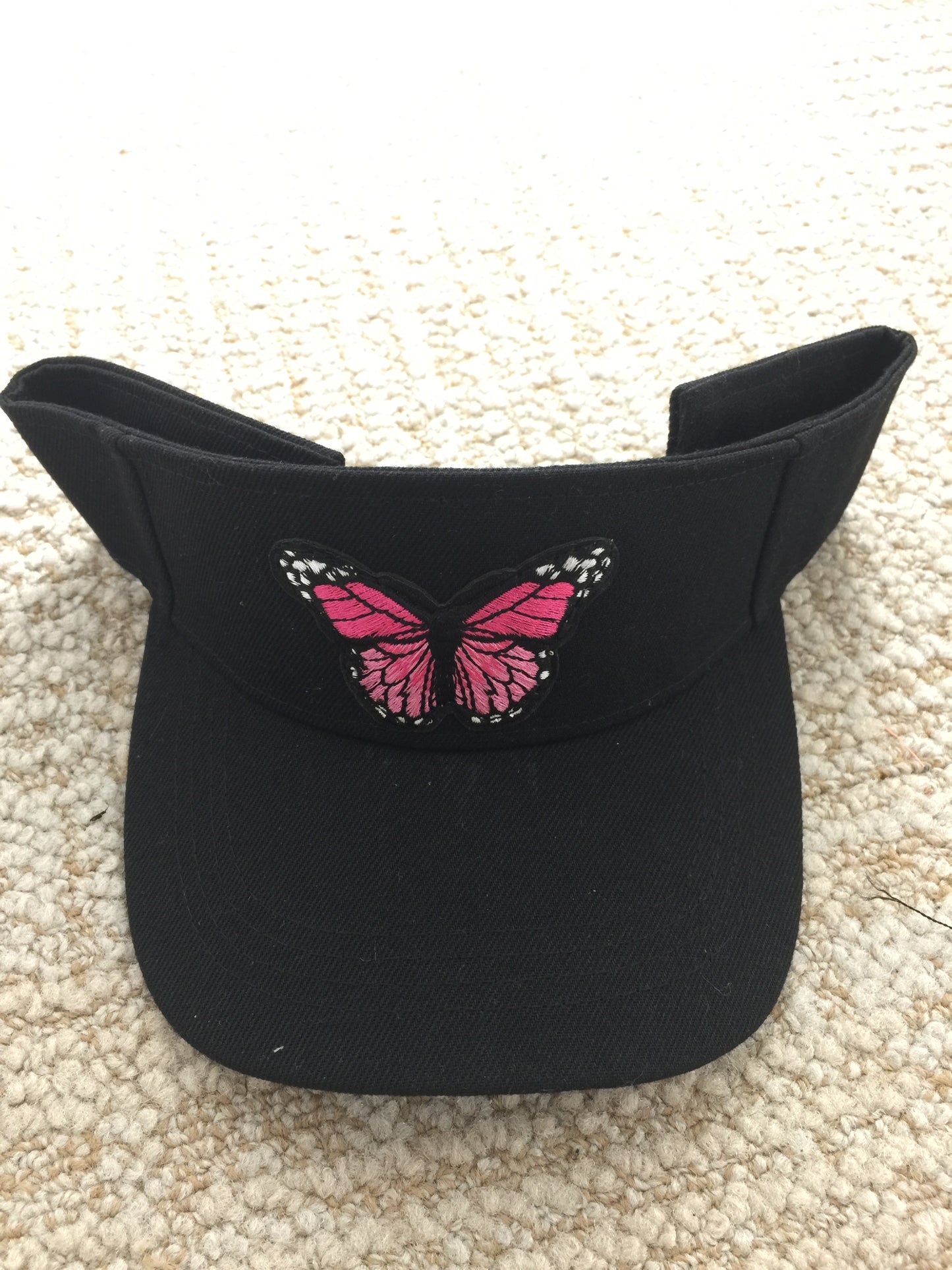 LS Pink Butterfly Patch Visor