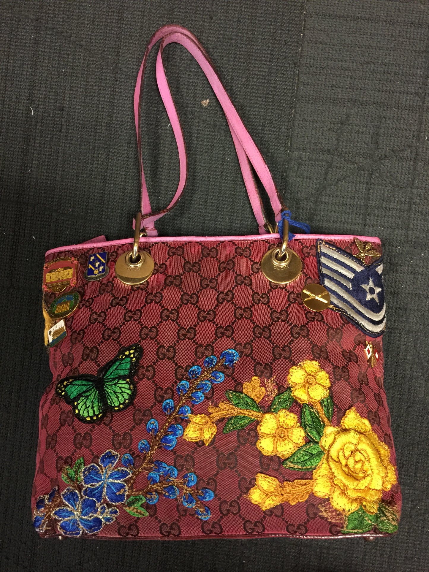 LS Upcycled GG Travel Patch Bag