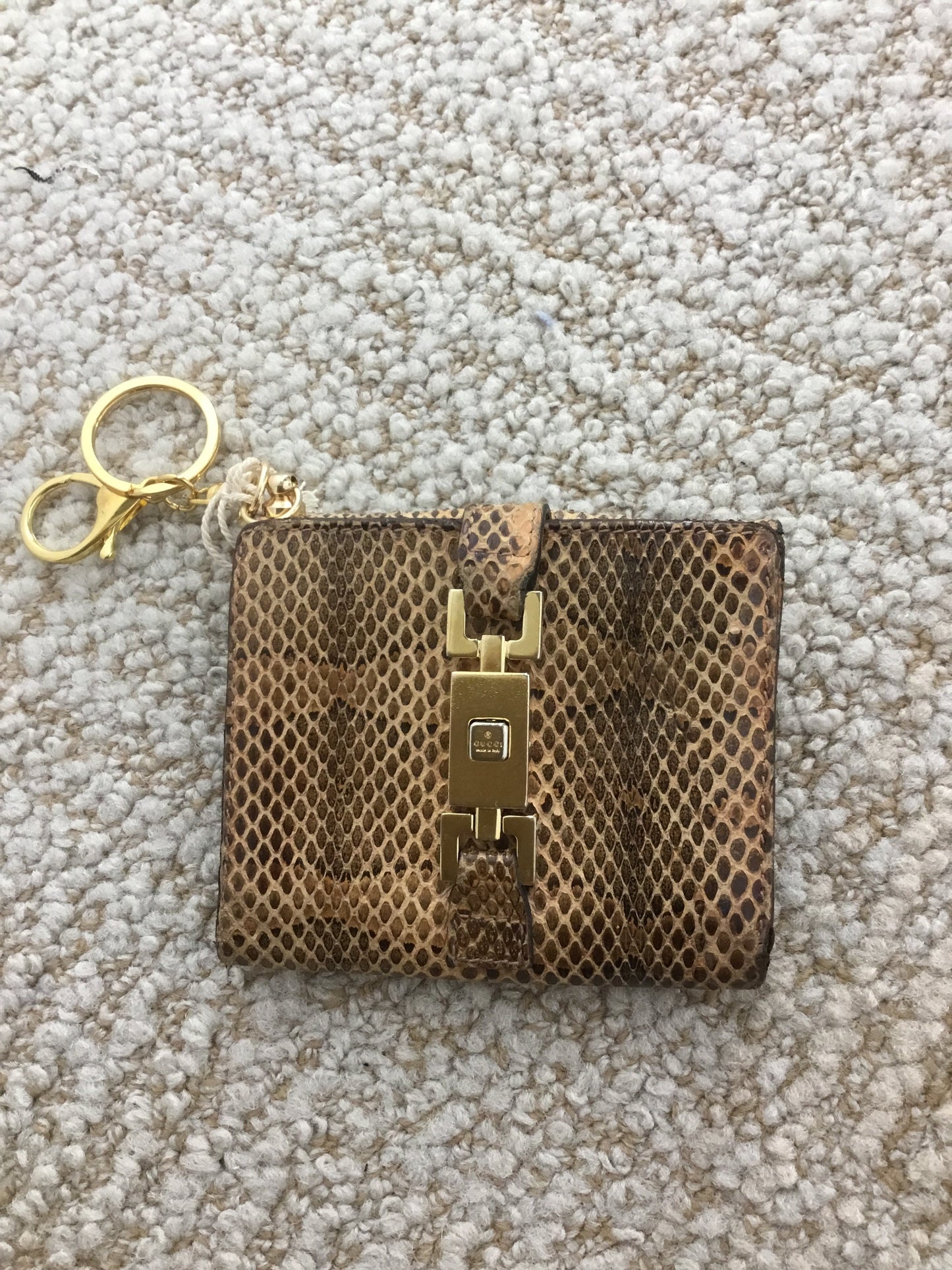 Libby Story Upcycled Designer Mustang Keychain Wallet