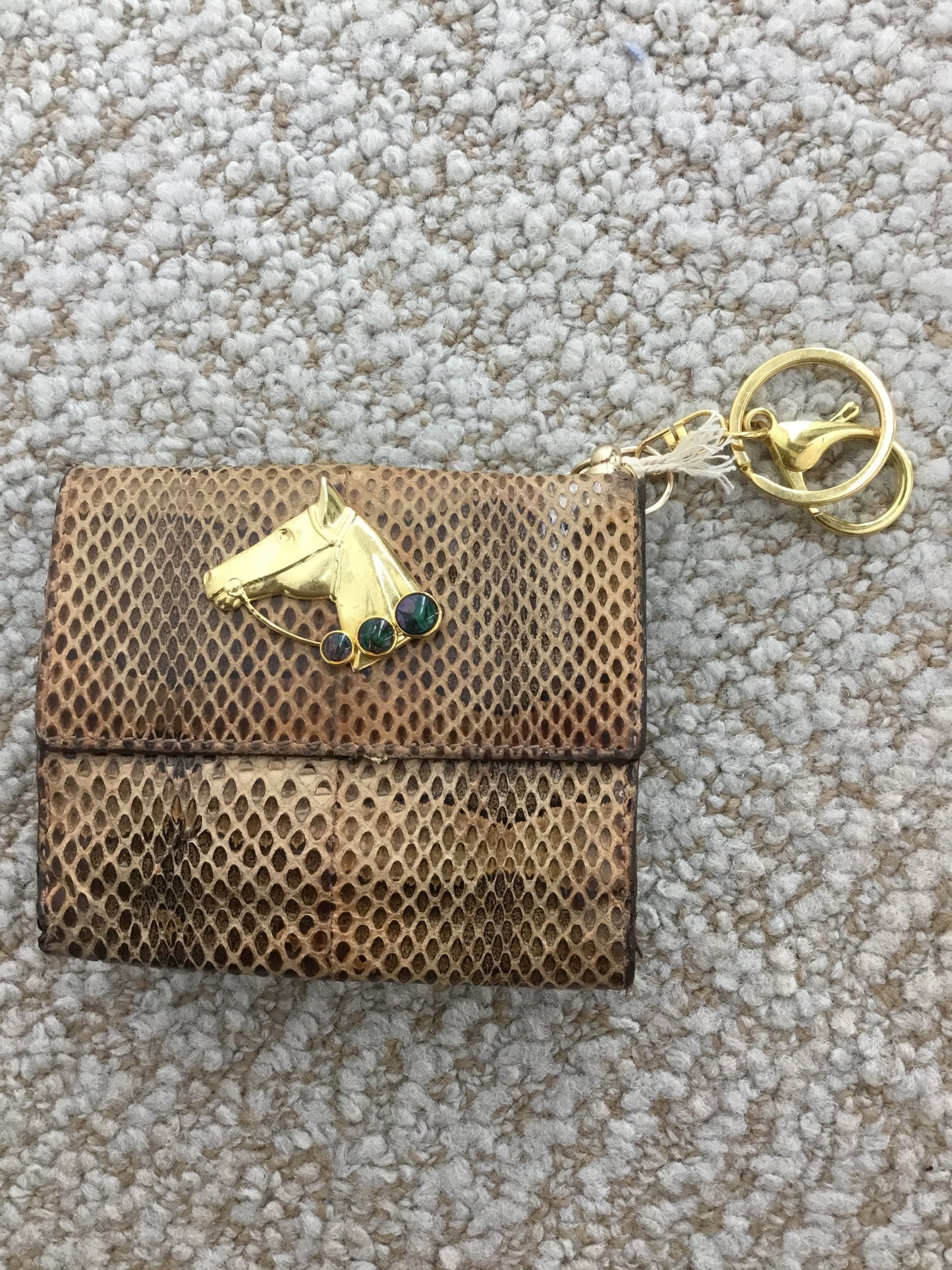 Libby Story Upcycled Designer Mustang Keychain Wallet