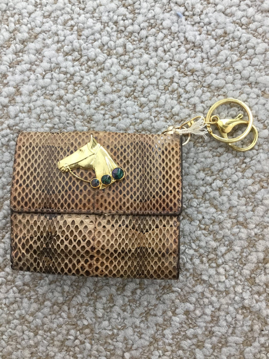 Libby Story Upcycled Designer Mustang Keychain Wallet
