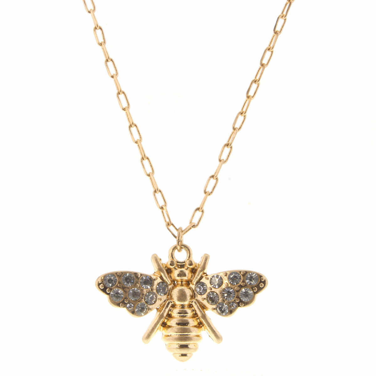 Jane Marie Rhinestone Bee Necklace