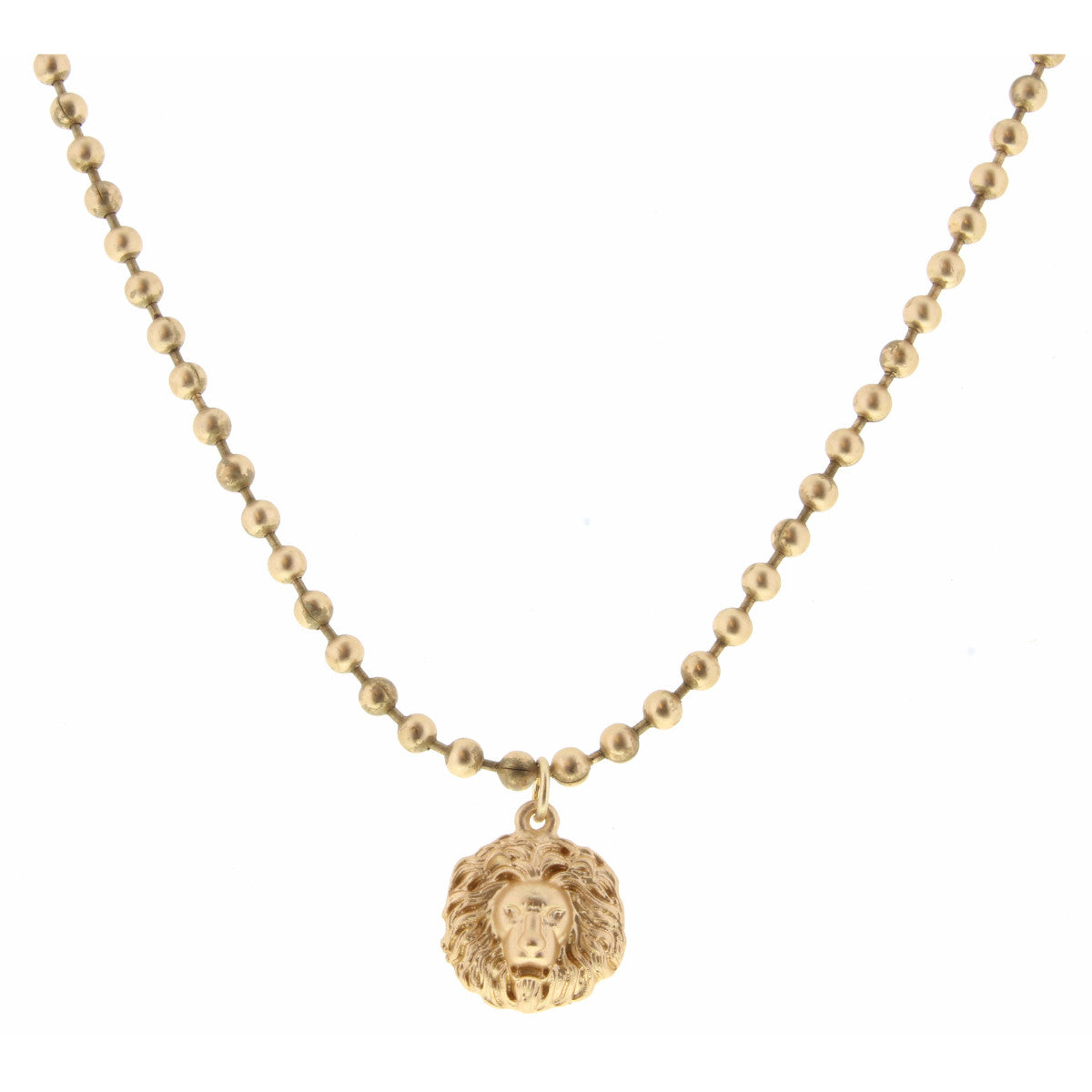 Jane Marie Lion Head Ball Chain Necklace