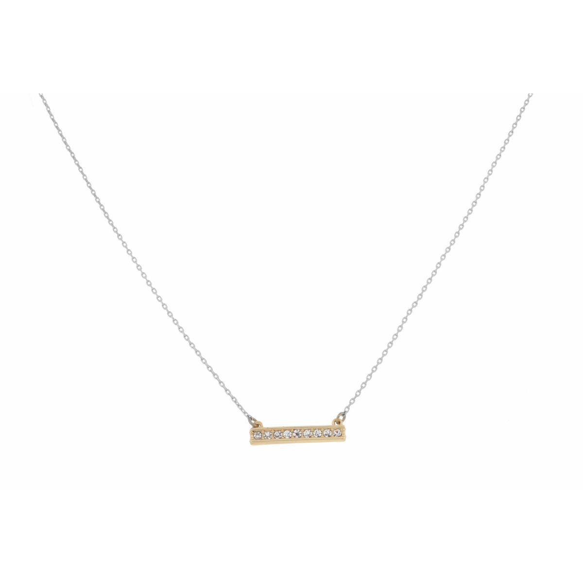 Jane Marie Short Straight Bar Crystal Necklace