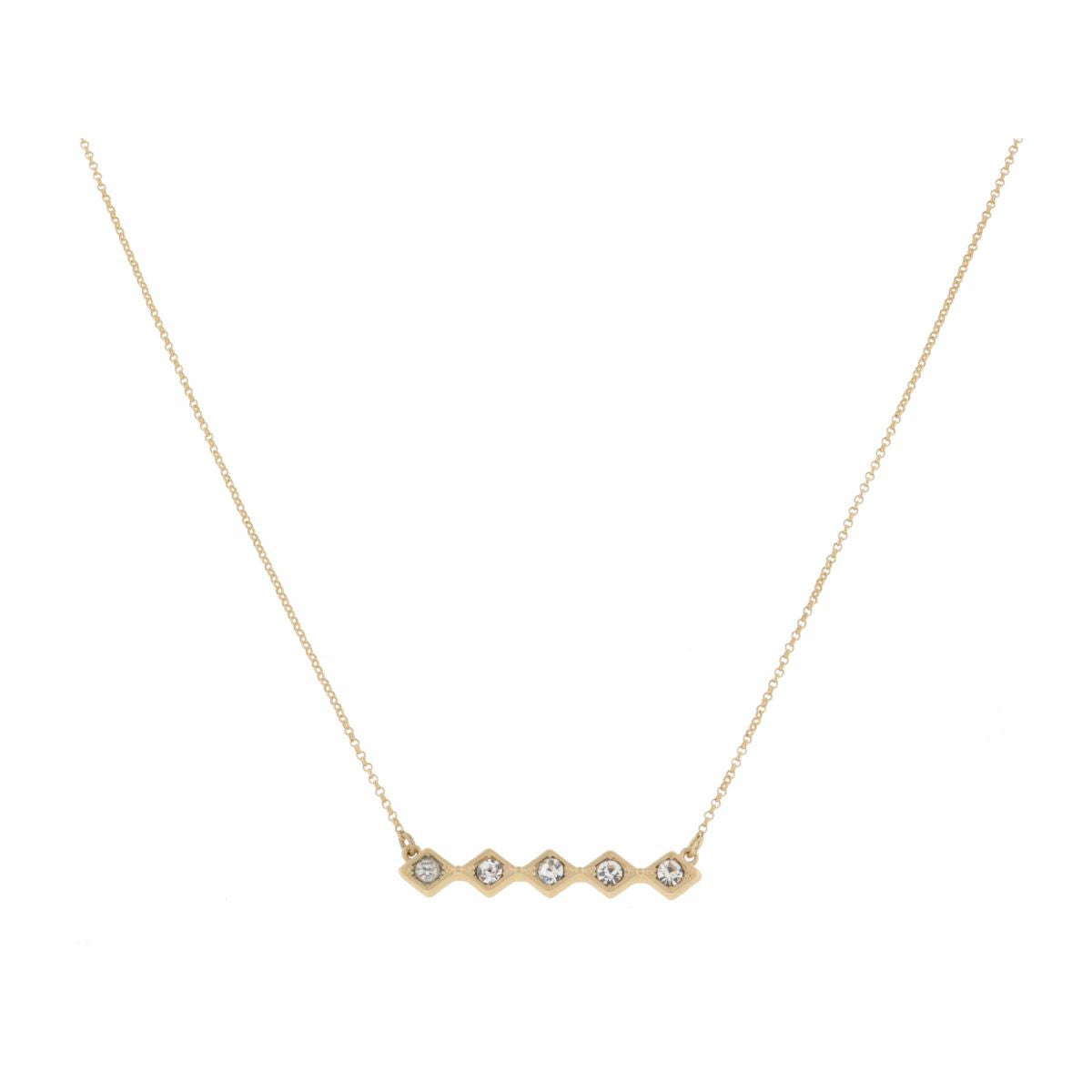 Jane Marie Diamond Crystal Bar Necklace