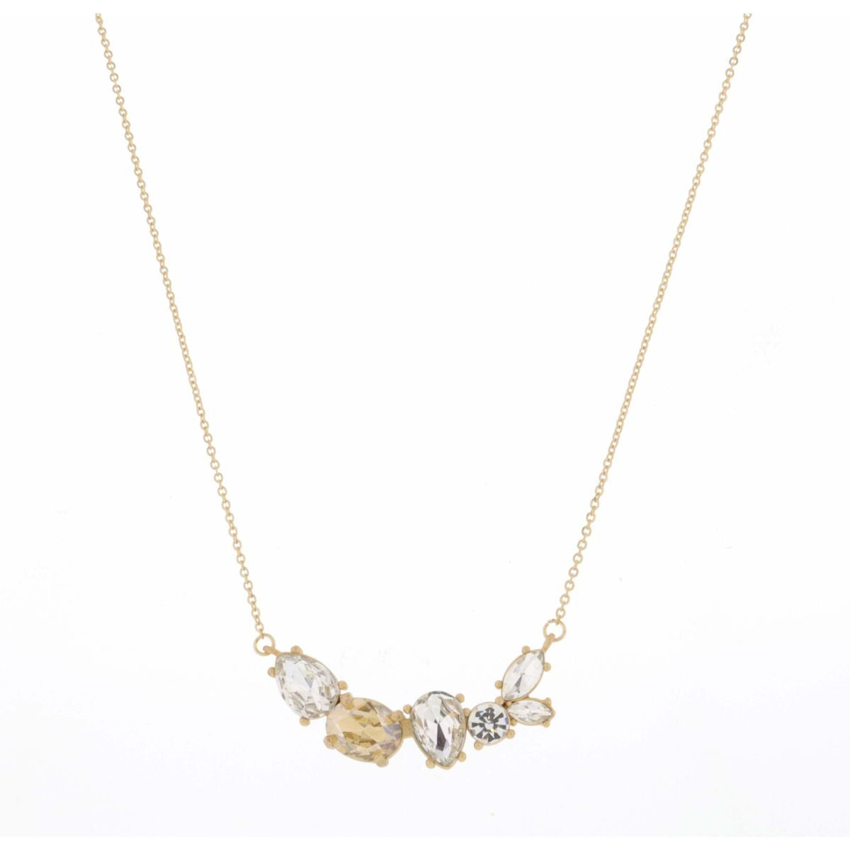 Jane Marie Mixed Crystal Bar Necklace