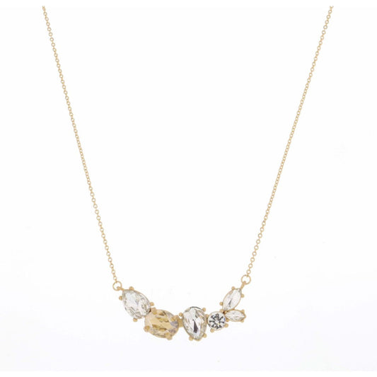 Jane Marie Mixed Crystal Bar Necklace