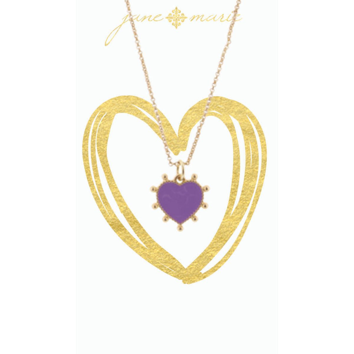 Jane Marie Purple Heart Necklace