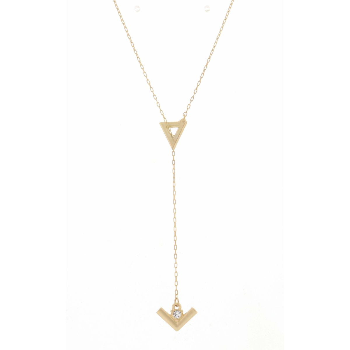 Jane Marie Zoe Triangle & Arrow Drop Necklace