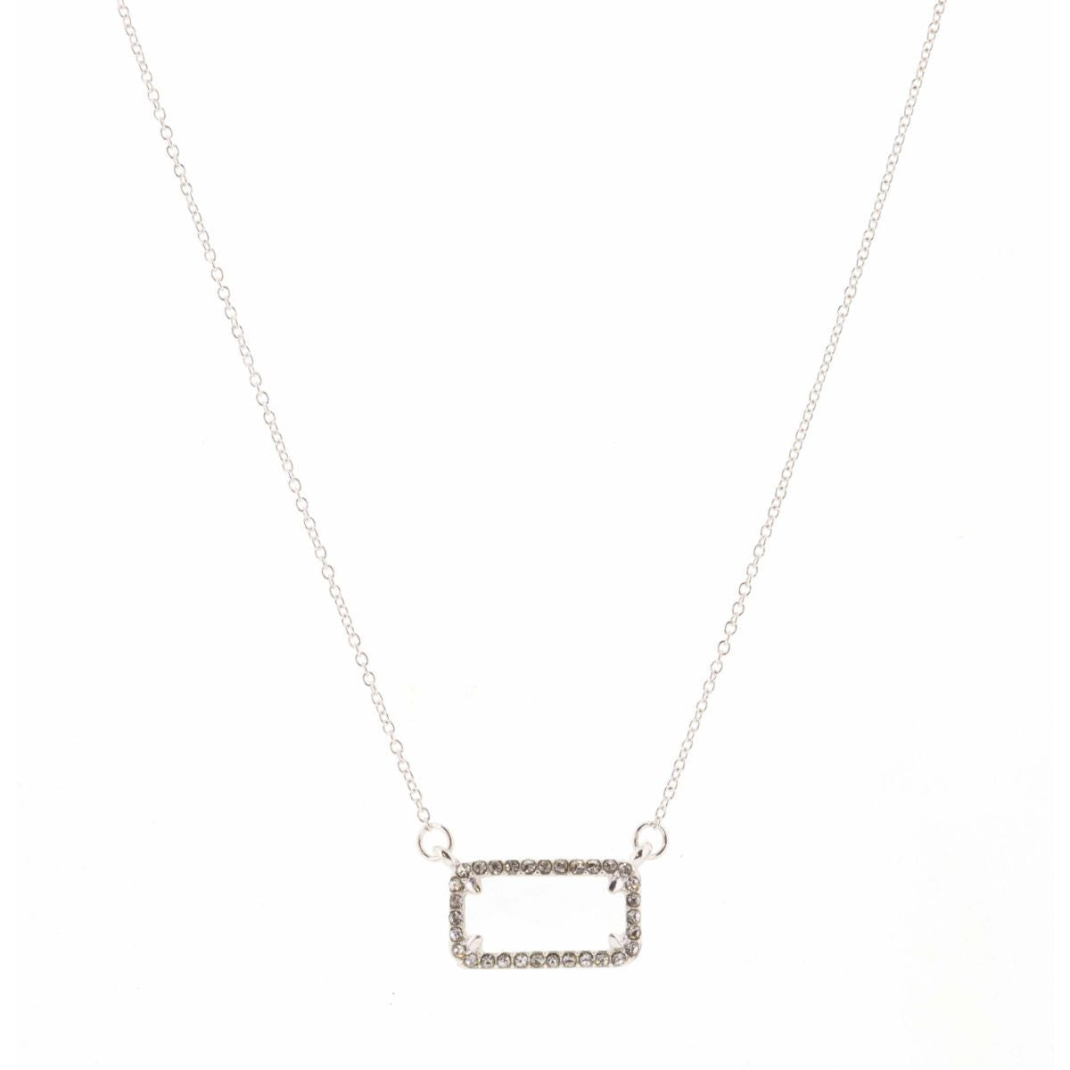 Jane Marie Dionne Clear Rectangle Necklace