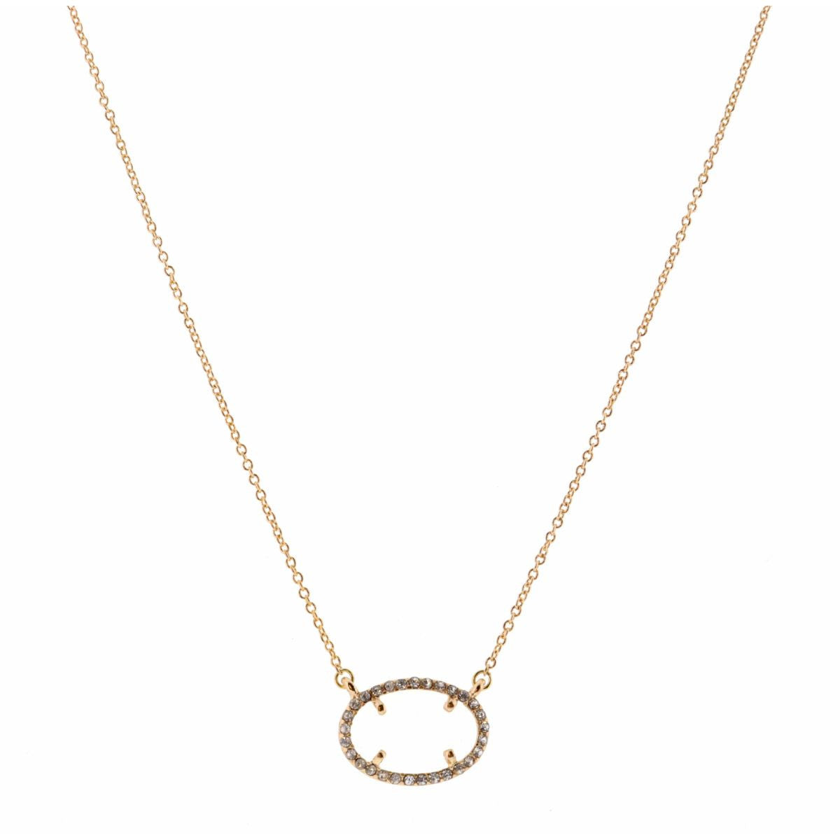 Jane Marie Dionne Clear Oval Necklace