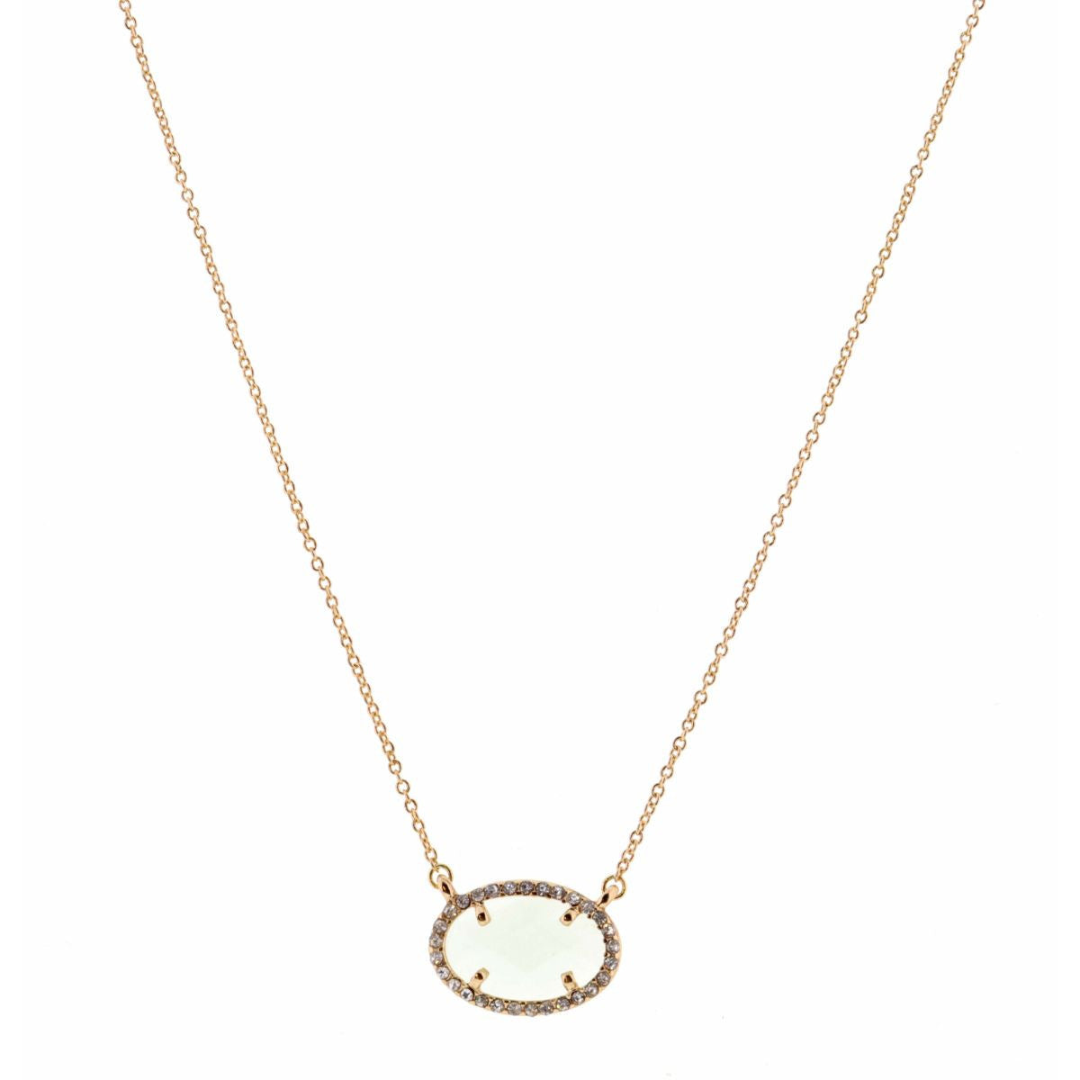 Jane Marie Dionne Chalcedony Oval Necklace