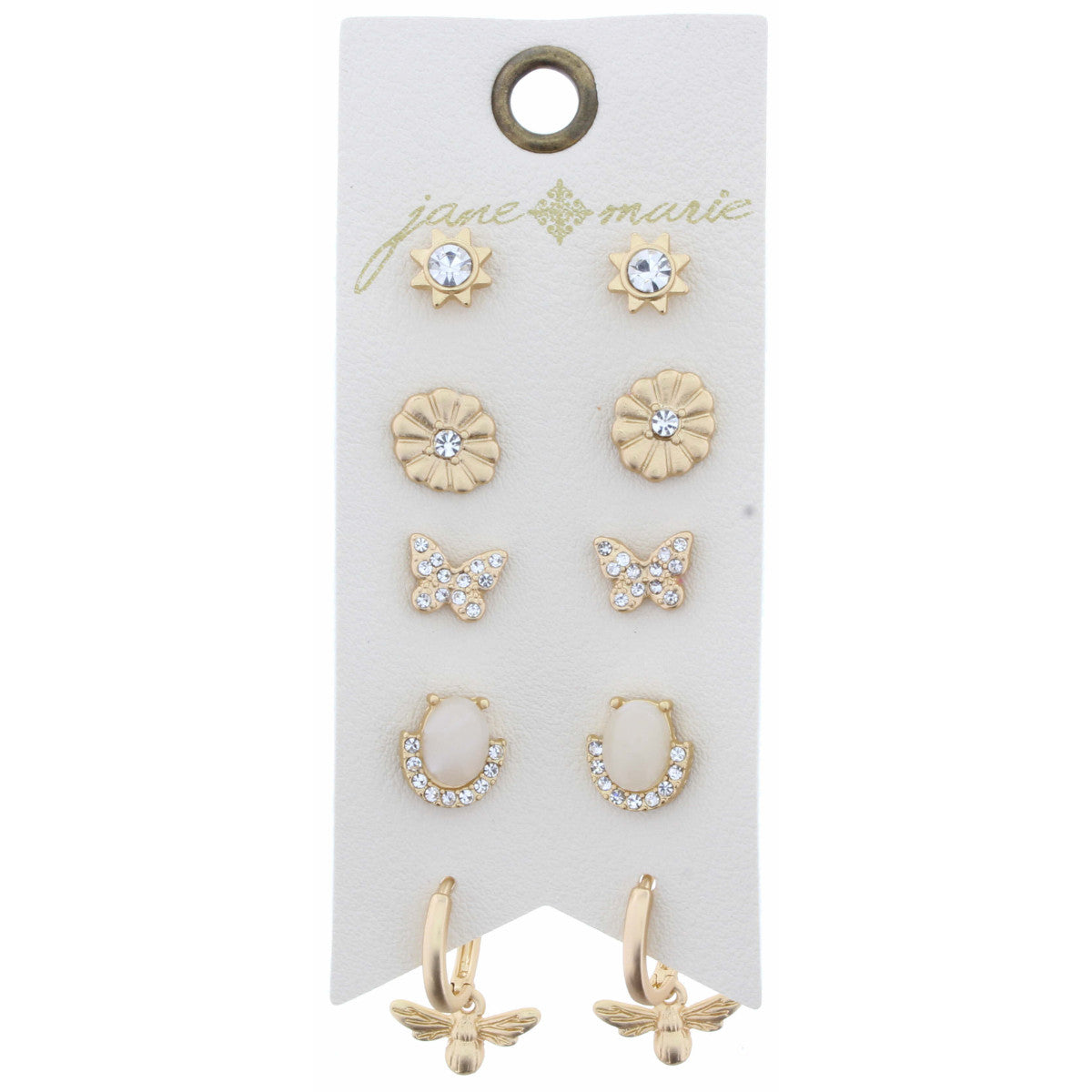 Jane Marie Flower Bee Stud Set