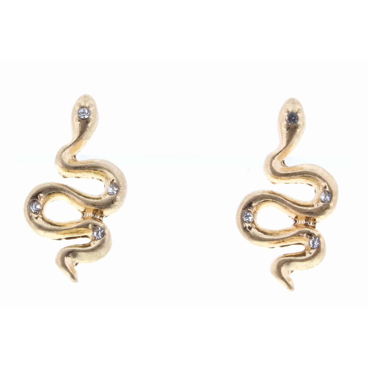 Jane Marie Crystal Accent Snake Earring