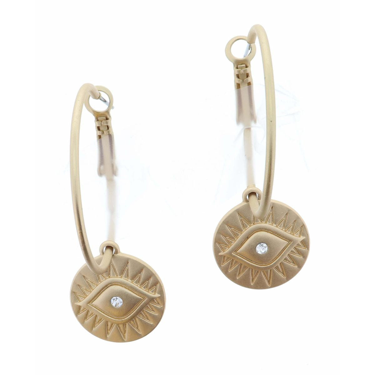 Jane Marie Eye Disc Hoop Earring