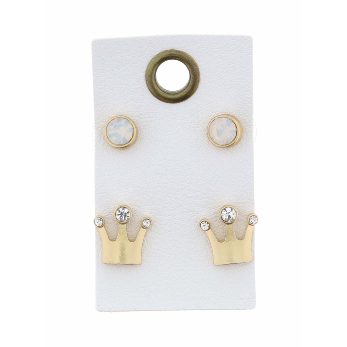 Jane Marie Crystal Crown Stud Earring Set