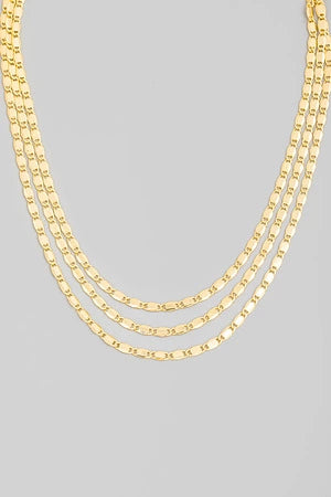 Triple Layered Chain Link Necklace