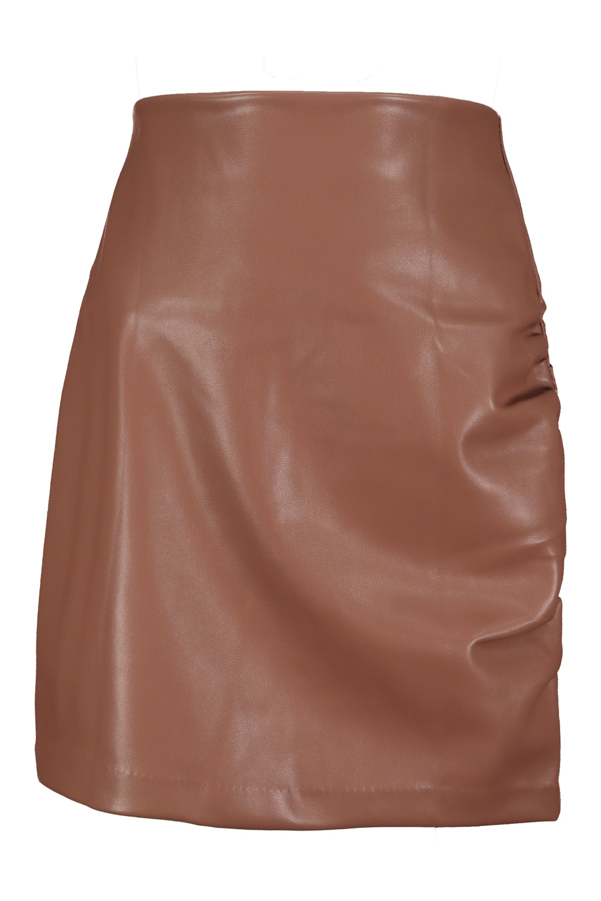 Bishop + Young Side Ruche Vegan Leather Skirt