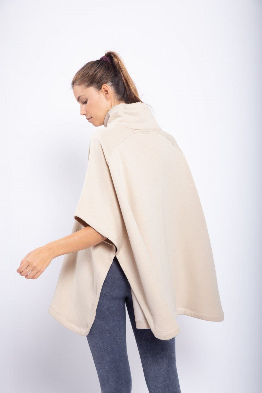 High Neck Cape Pullover