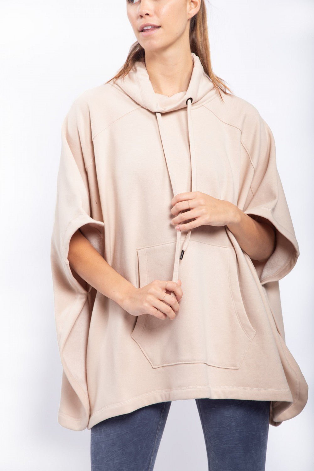 High Neck Cape Pullover